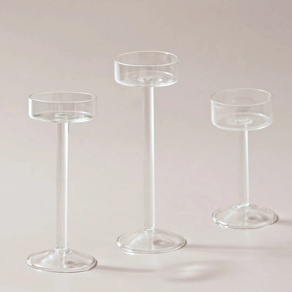 Glass Candle Holders Set Tealight Candle Holder Home Decor Wedding Table Centerpieces Crystal Holder Dinner table setting
