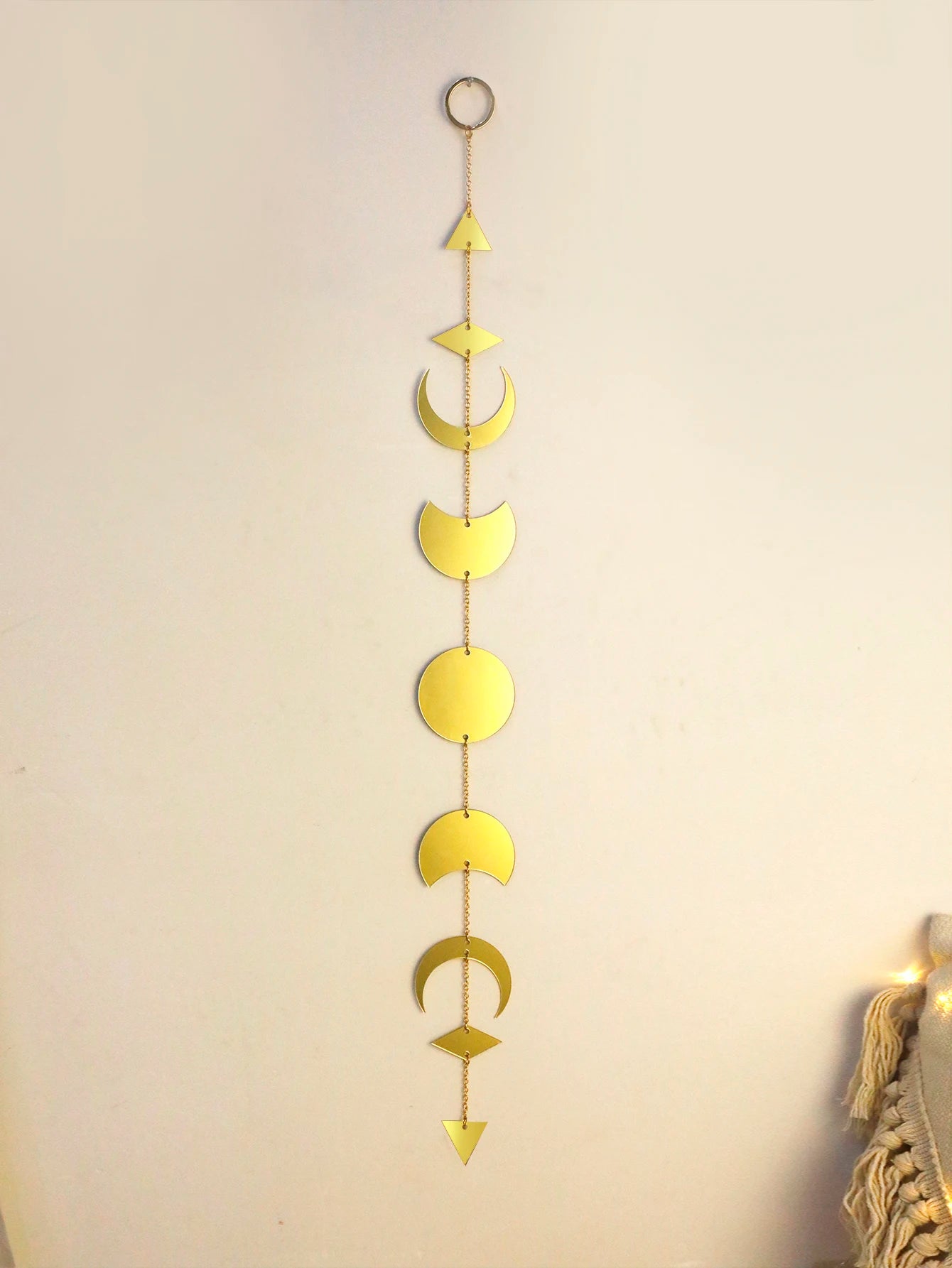 Ramadan Moon Phase Wall Decor - Eid Gold Acrylic Celestial Art，for Islamic Festival Home Decor, Astrology and Astronomy Inspired