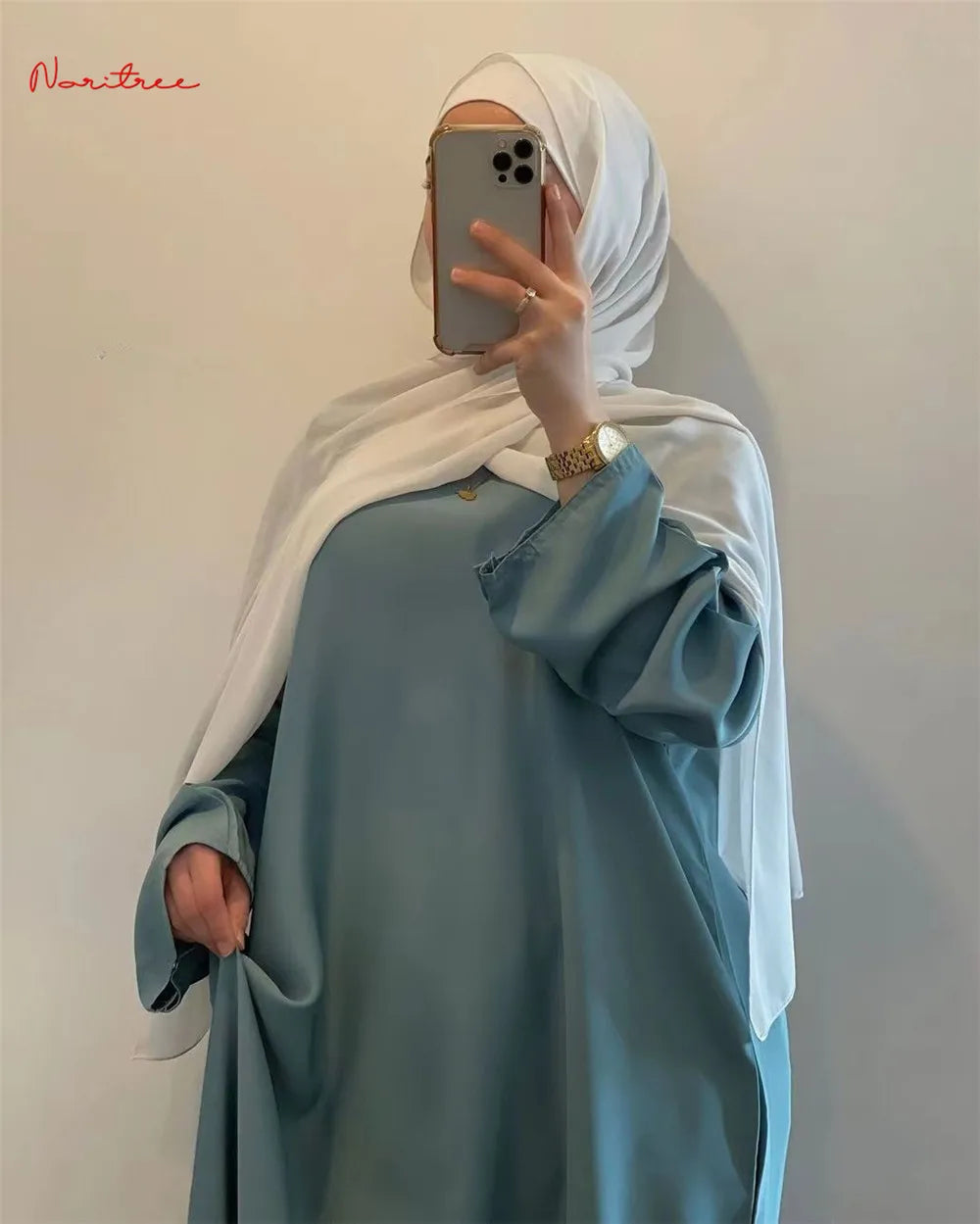 Fashion Sliky Djellaba Muslim Dress Dubai Full Length Flare Sleeved Soft Abaya Dubai Turkey Muslim Islam Robe WY921