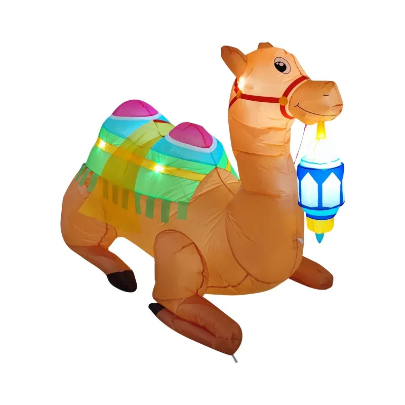 Inflatable Ramadan Decoration Eid Mubarak Muslim/Islamic Decorations Built-in LED Lights Inflatable Toys Outdoor Garden Decor