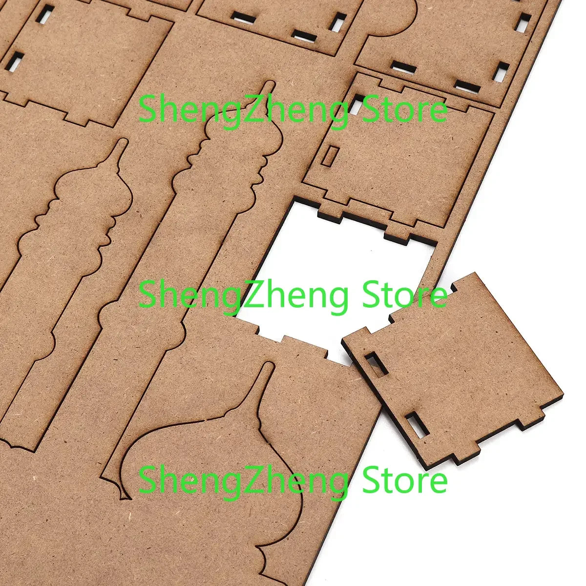 Ramadan Advent Calendar DIY House Drawer 30 Grids MDF Stand Rack Decorations