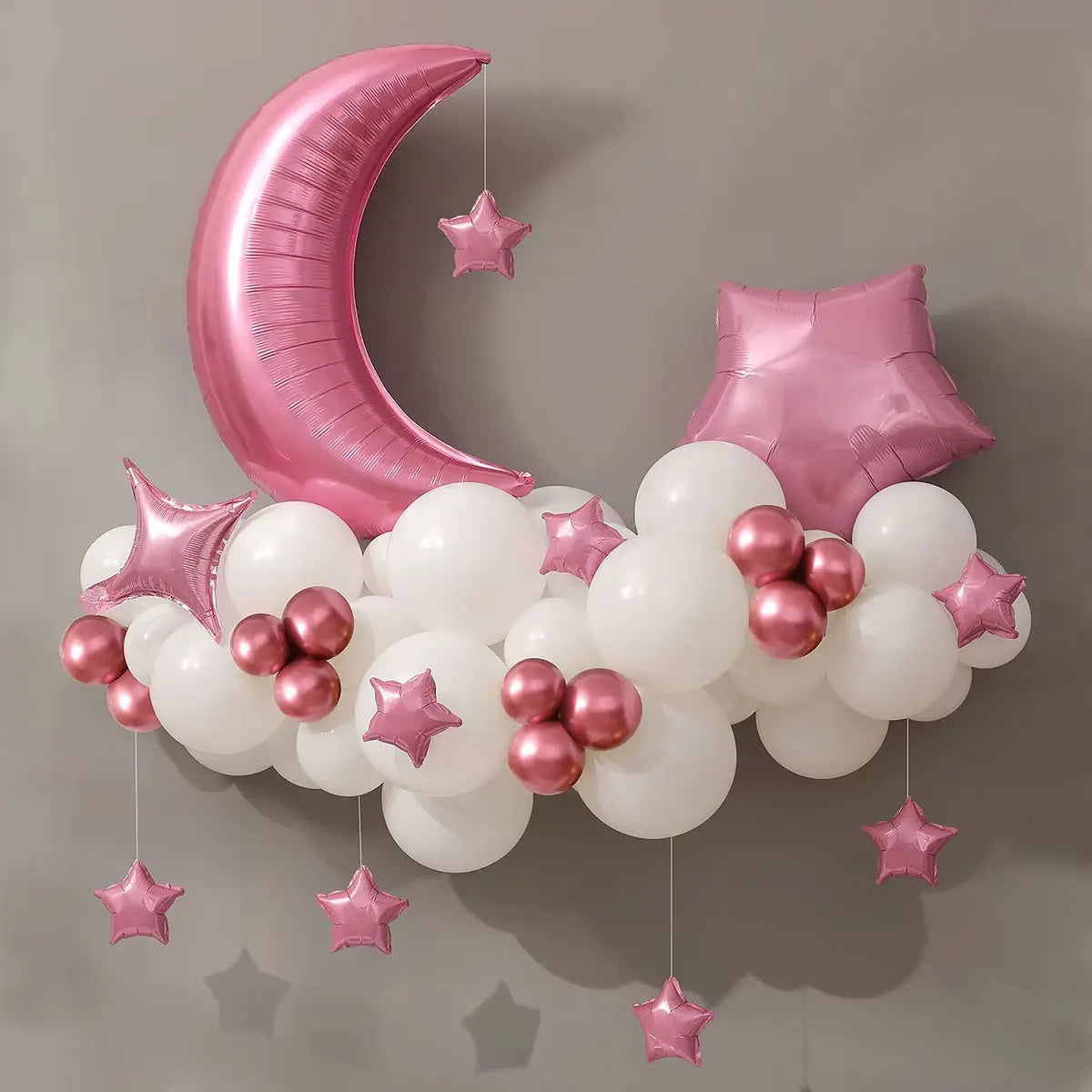 62 Pcs Moon Cloud Star Balloon Set For Birthday Gift Children's Toys Decorate Eid Party Supplies