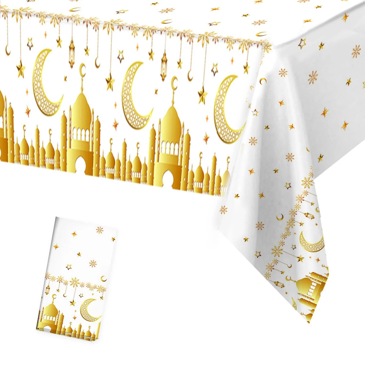 Eid Mubarak Tablecloths Ramadan Decoration 2025 for Home Islamic Muslim Party Decor Ramadan Kareem Tableware Eid Al Adha Gifts