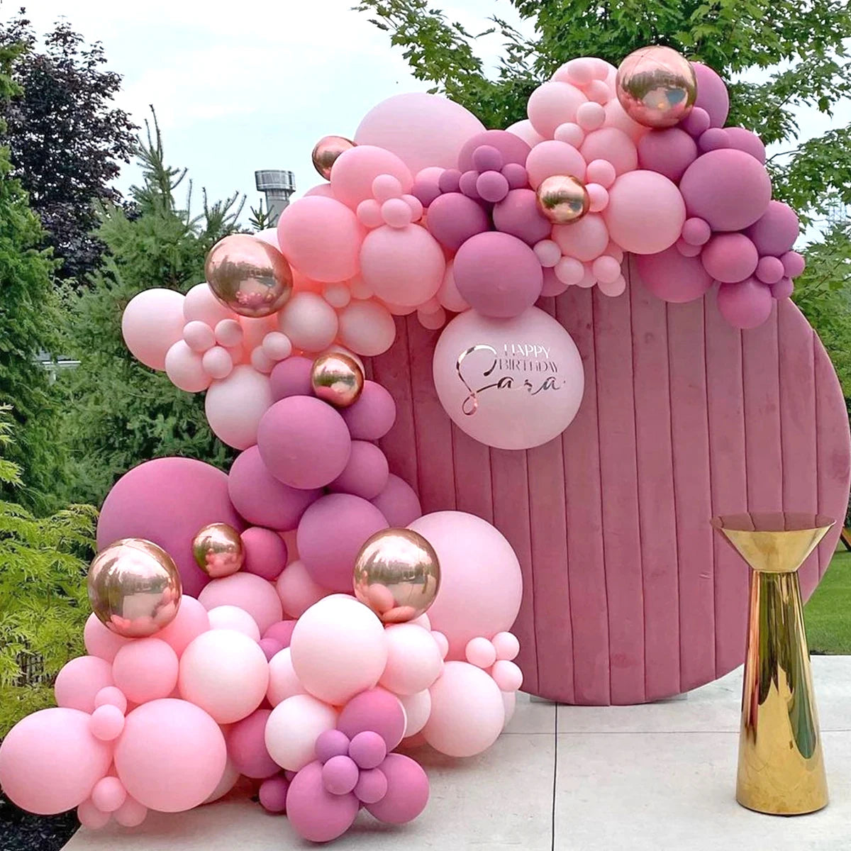 Macaron Pink Balloon Garland Arch Kit Wedding Birthday Party Decor Kids Rose Gold Latex Balloons Baby Shower Decorations Chain