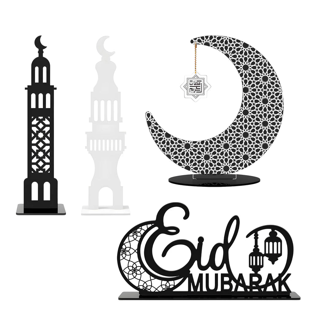 Eid al-Fitr Acrylic Ornament Eid Mubarak Home Party Decoration Islamic Muslim Party Supplies Moon Fasting Tower Decor Gift 2026