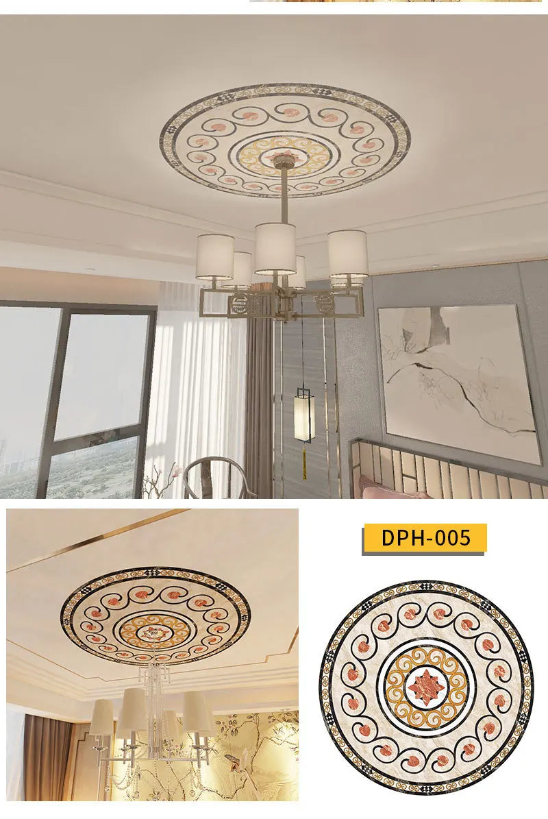 Creativity Ceiling Decorative Parquet Floor Ceiling Lamp Decorative Cover Waterproof Self-adhesive Stickers Living room Decorate