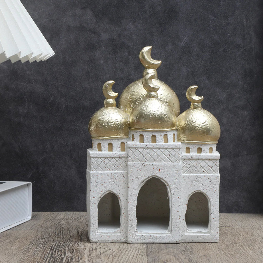 1 PC Candlestick Muslim Kaaba Dome Mosque Islamic Desktop Ornament Table Car Decor Crafts Gifts