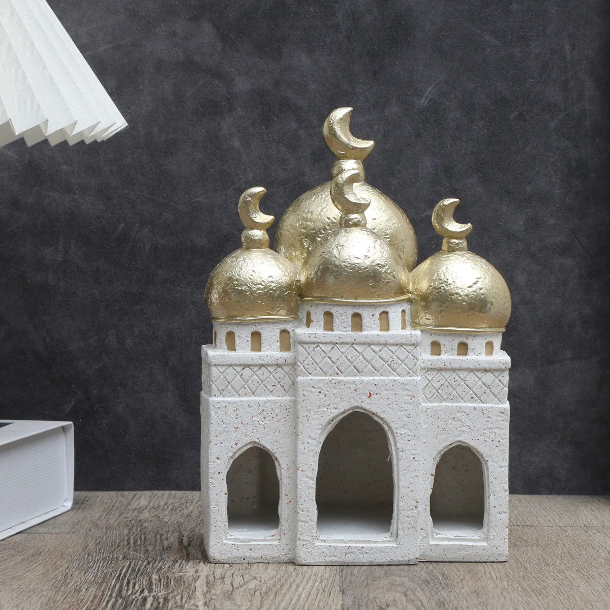 1 PC Candlestick Muslim Kaaba Dome Mosque Islamic Desktop Ornament Table Car Decor Crafts Gifts