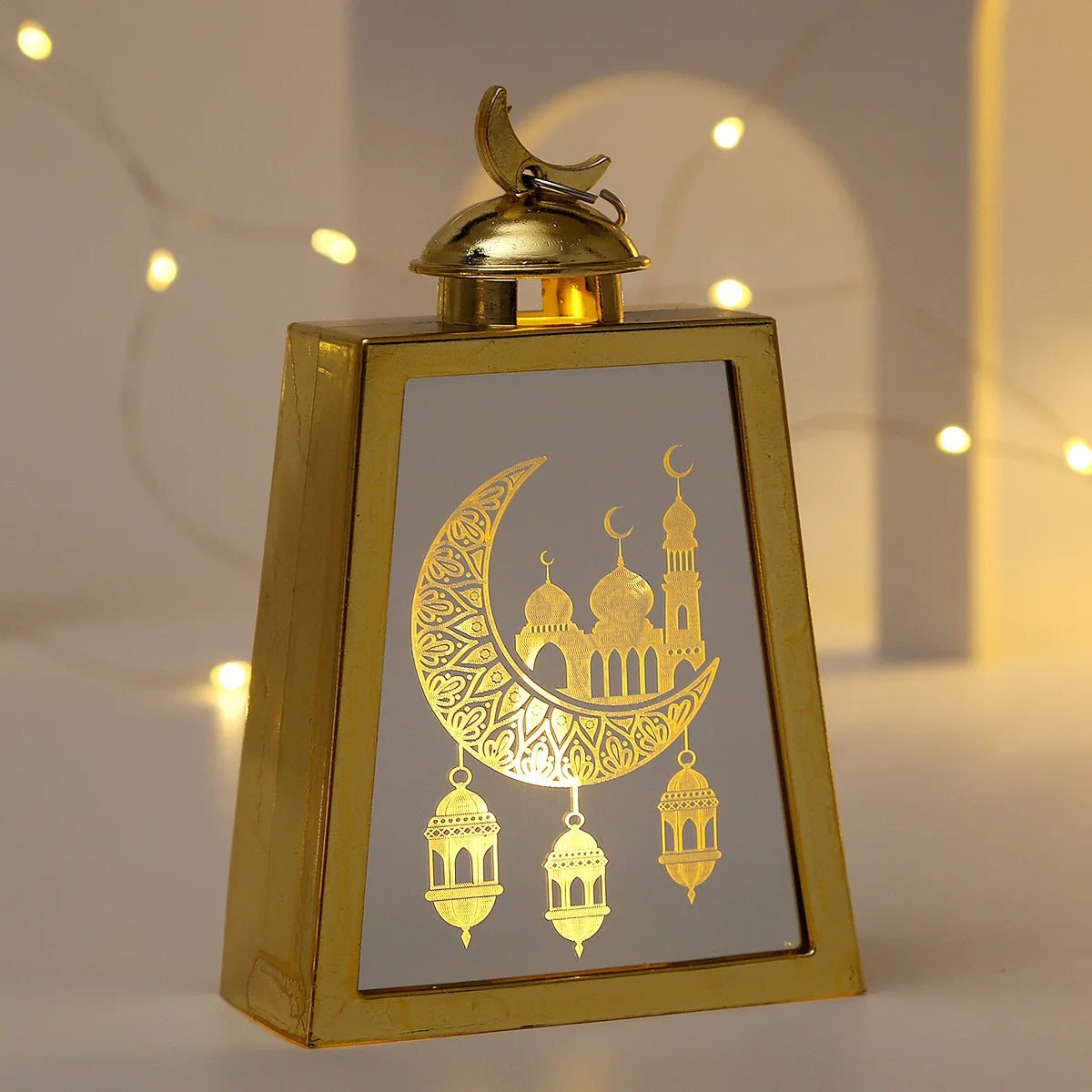 Ramadan Kareem Led Lantern Light Eid Mubarak Ornaments Decoration for Home 2025 Islamic Muslim Party Supplies Eid Al-Fitr Gift