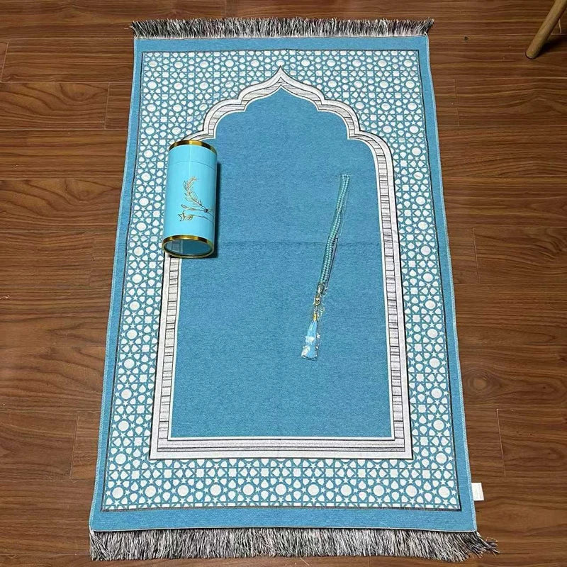 110x70cm Prayer Mat Set Prayer Rug Islamic Muslim Travel Worship Blanket Outdoor Portable Muslim Pray Mat Ramadan Gifts2025