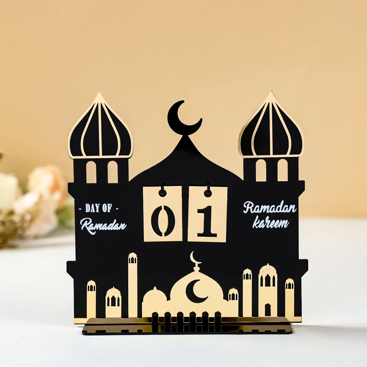 Ramadan Kareem Countdown Calendar Ornament Eid Mubarak Decoration 2025 For Home Muslim Islamic Festival Eid Al-Fitr Party Favors