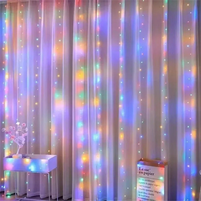 2026 Valentine's Day Fairy Lights 3/4/6m Festoon Eid Mubarak Wedding Window Room Ramadan Decoration LED Curtain Garland USB Plug