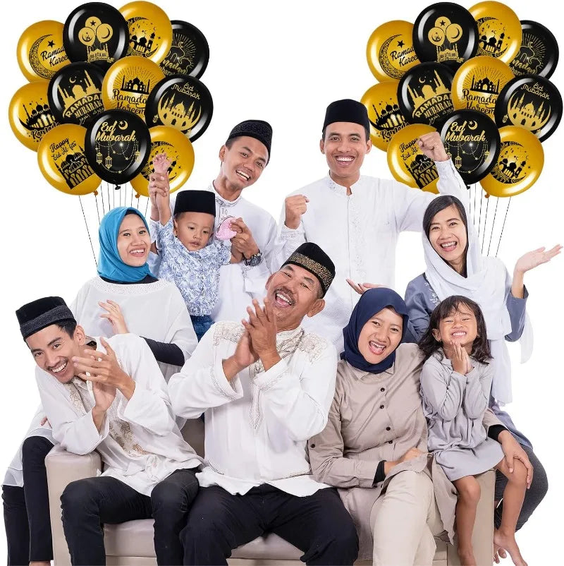 Eid Mubarak Latex Balloons Ramadan Kareem Decor Air Globos for Ramadan Mubarak Muslim Islamic Festival Party Supplies 2026