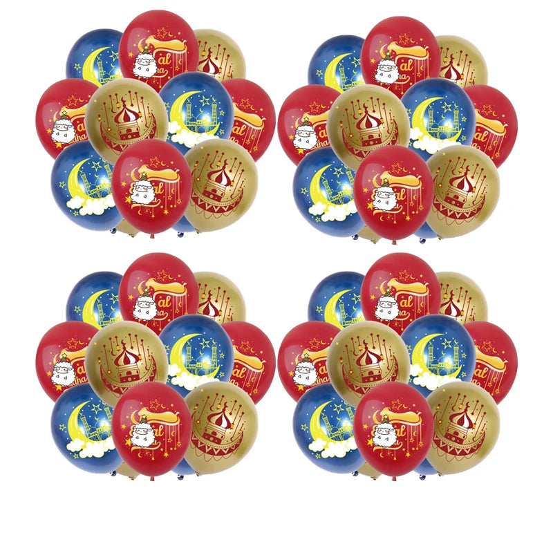 Ramadan Eid Mubarak Balloons Decorations Banner Moon Balloon Muslim Islamic Ramadan Mubarak Eid Al-fitr Party Supplies