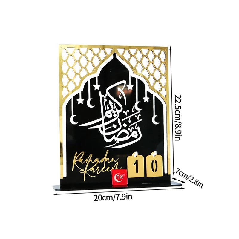 Countdown Ramadan Calendar Ramadan Decorations 2026 Advent Calendar Eid Festival Party Supplies Muslim Calendar Party Decoration