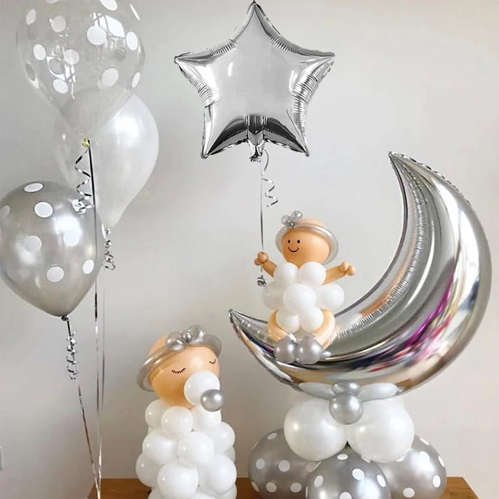 12pcs Star Moon Balloon Set Birthday Wedding Engagement Ramadan Eid Party Decoration Balloon