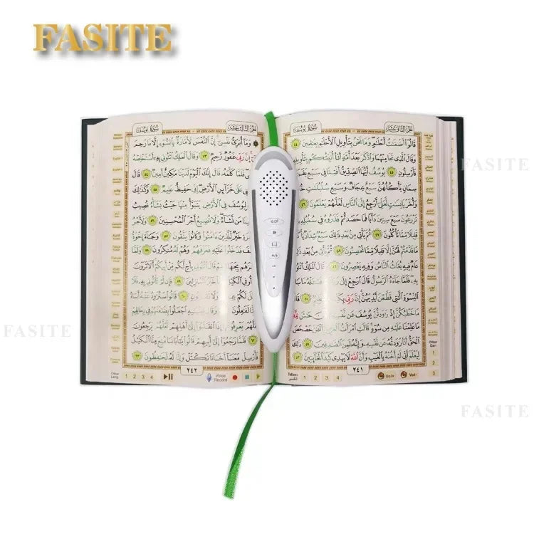 Digital Quran Reading Pen with Small Quran Book Wooden Box Word by Word Audio