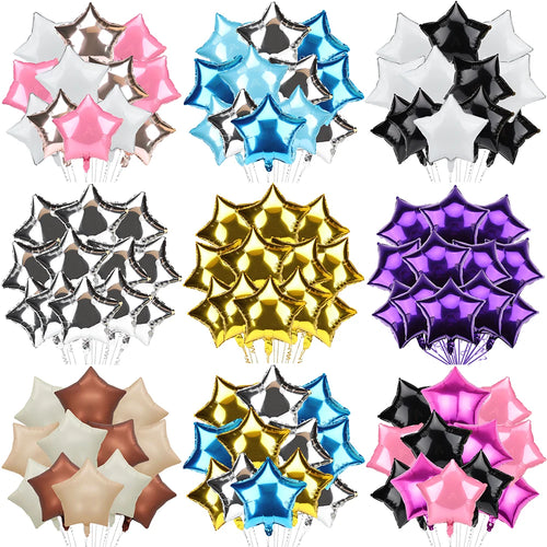 18inch Star Foil Balloon Mixed Rose Gold Helium Pentagram Balloons Wedding Birthday Party Decoration Baby Shower Aluminum Ballon