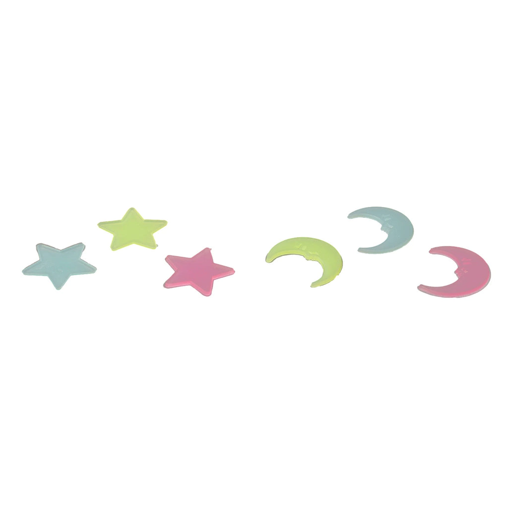 100pcs Stickers Moons Night Art Plastic Removable Bedroom Ceiling Space DIY Star Decal Stars Decor Fluorescent
