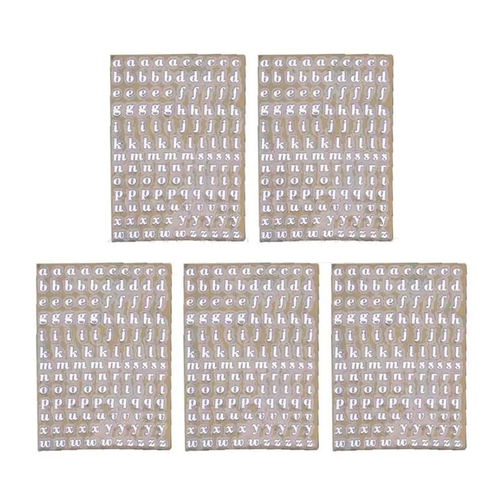 decoration Epoxy Resin Filler English Letters Gold&silver Number Sticker Epoxy filling sticker Labels Stickers Alphabet Sticker