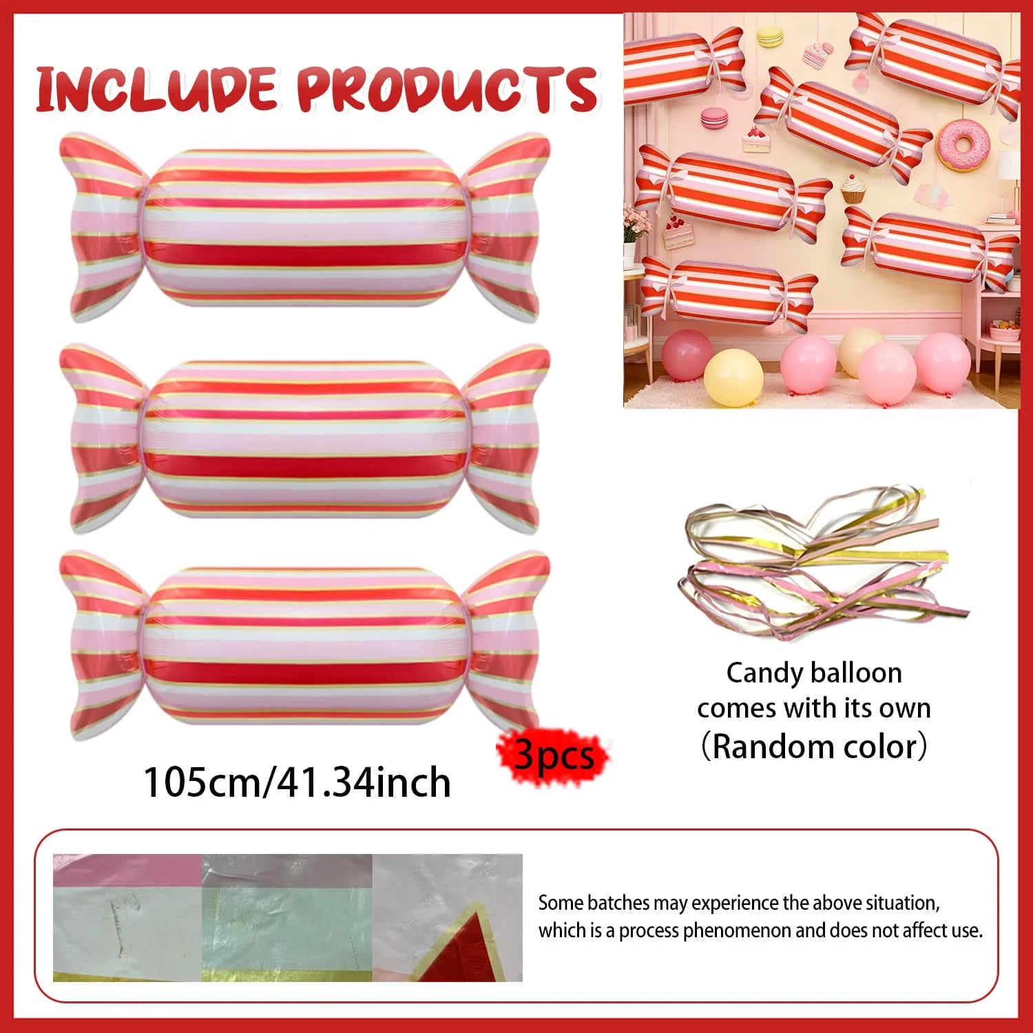 Candy shaped aluminum foil balloons with heart-shaped printed candy balloons for shower, birthday party, wedding decoration