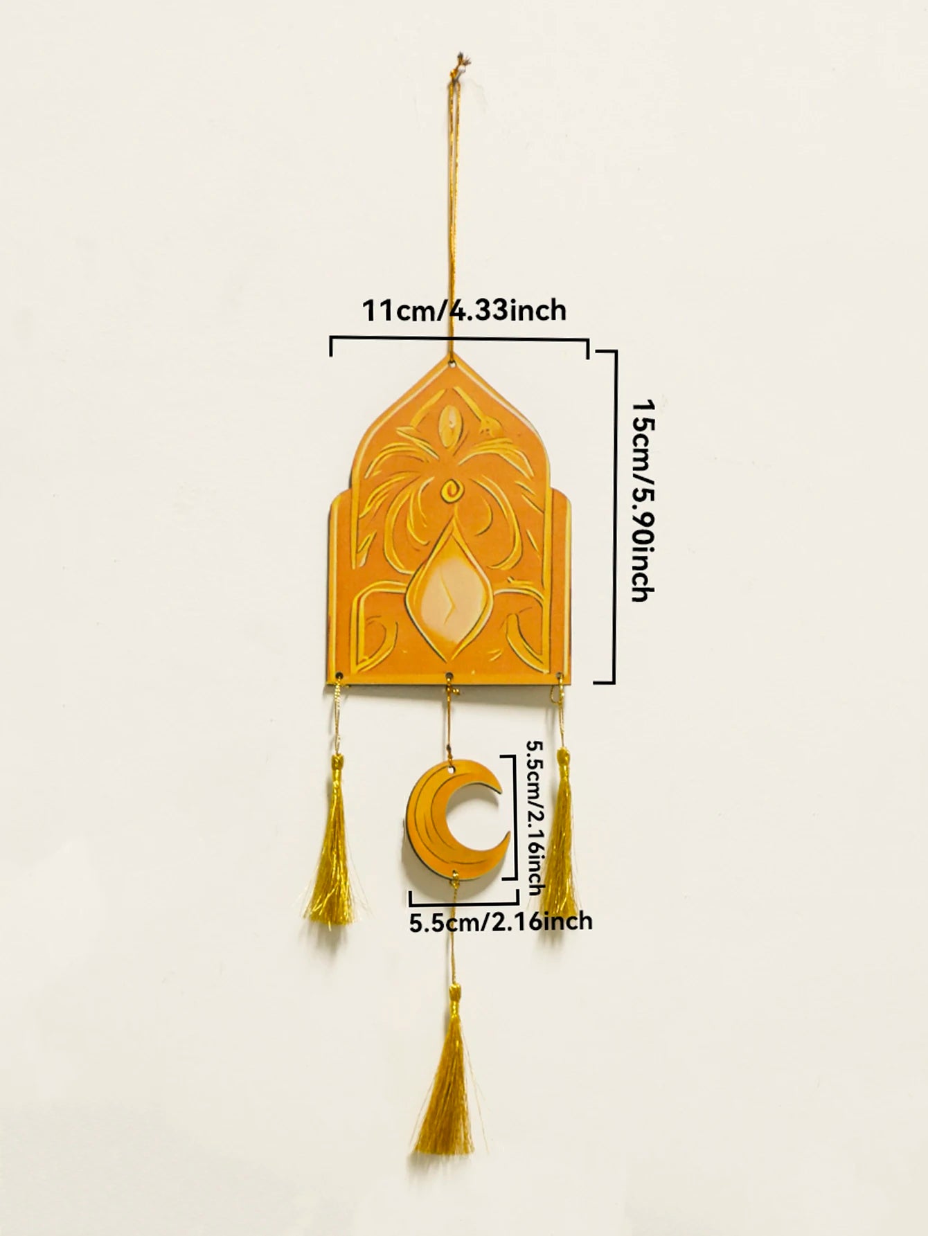 Islamic Ramadan Wall Decor Moon Star Lantern Tassel Ornament for Eid Mubarak Kareem Muslim Festival Home Hanging Decoration Gift