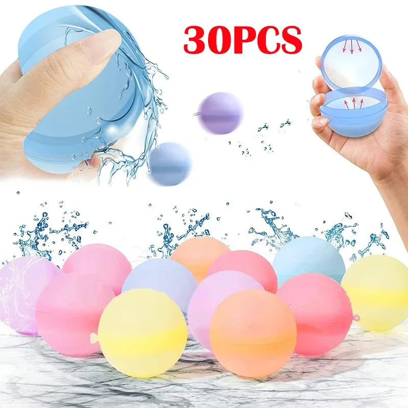 10-30Pcs Reusable Water Balloons Water Ball for Kids Outdoor Activities, Kids Pool Beach Bath Toys Water Bomb for Summer Games