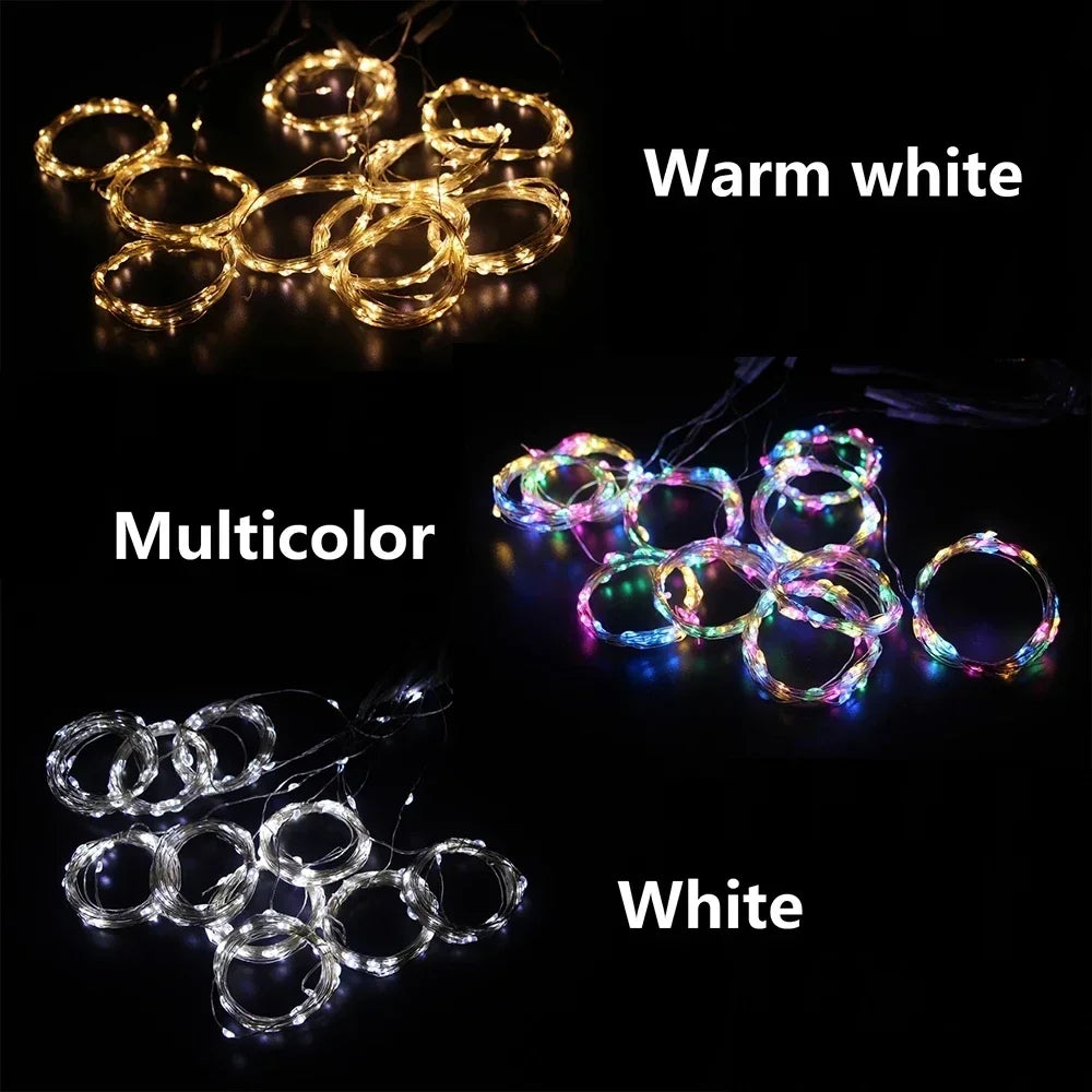 Width 3M LED Garland Curtain Lights 8 Mode Remote Control Fairy Light String Wedding Christmas Decor for Home Ramadan Festival