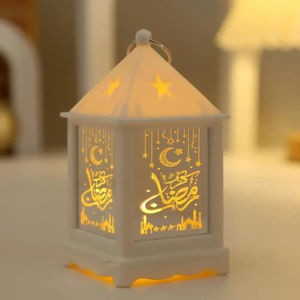 2025 Eid Mubarak Wind Lantern Ornaments Ramadan Led Portable Lamp Eid Al Adha Gifts Muslim Gurbang Ramadan Decoration for Home