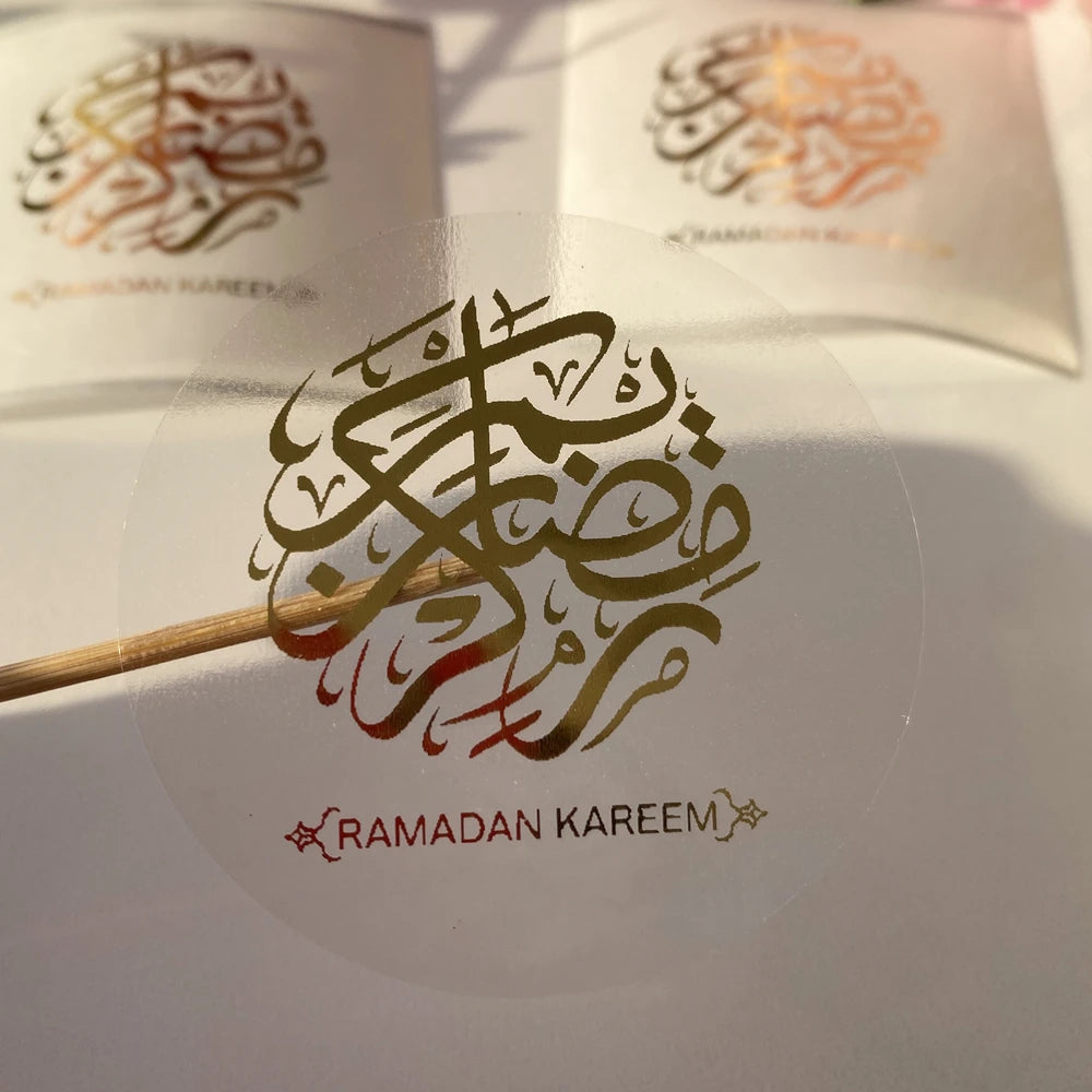30 Ramadan Mubarak Golden Stickers ( Candle not included)