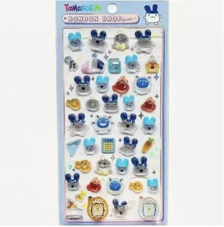 New Angel Blue Wave Water Moisturizing Stickers Japanese 3D Relief Stickers Children's Fairy Decorative Stickers festival gifts