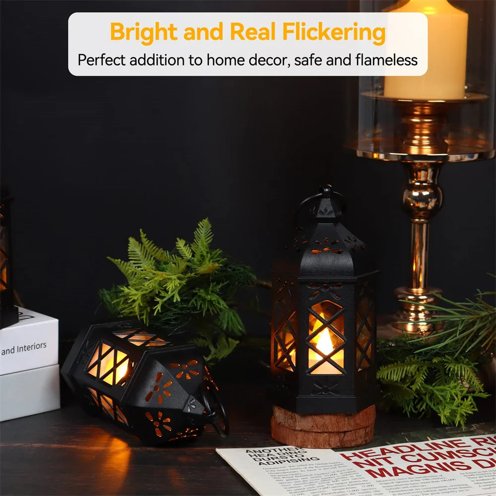 1pack Mini Lantern Christmas Candle Lanterns Decorative Outdoor Wall Lanterns Table Centerpiece for Wedding Halloween Christmas