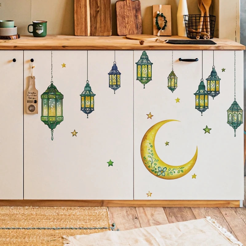 Ramadan Stickers Ramadan Decorations 2026 Muslim Party Wall Sticker Accessories Eid Mubarak Home Decor Ramadan Gifts