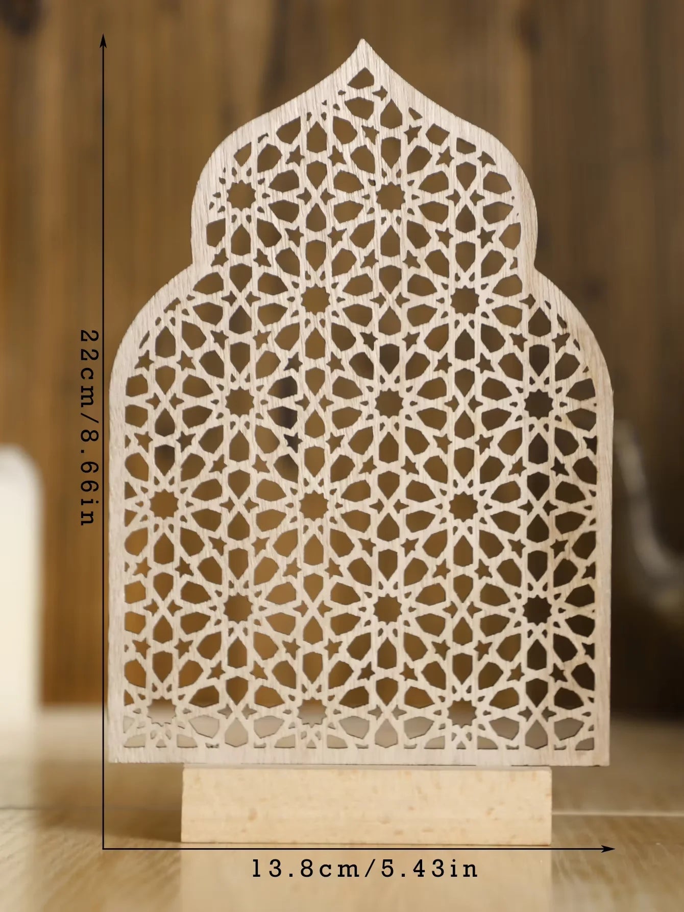 1pc Ramadan Ornaments Hollow Wooden Ornaments Eid Mubarak Happy Ramadan muslim decor Ramadan Kareem Holiday Decorations