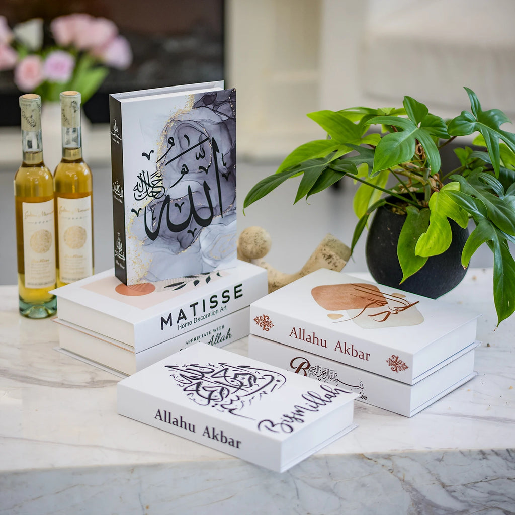 Islamic Luxury Fake Books Decorative Storage Box for Home
