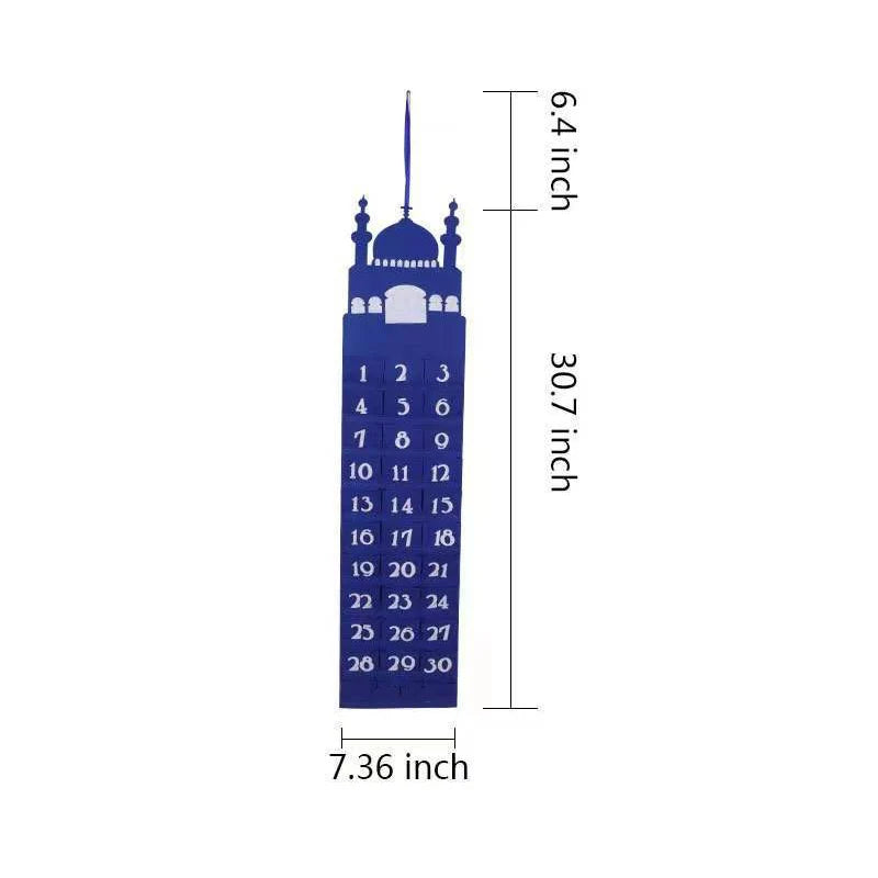 2026 Eid Mubarak Countdown Calendar Ramadan Muslim Party Hanging Calendar Decoration Craft Eid Al-adha Desktop Ornaments Gifts