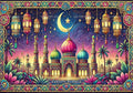 Elegant Ramadan Lanterns Backdrops Ramadan Eid Mubarak Party Decorations Photography Background Banner Studio Photo Booth Props