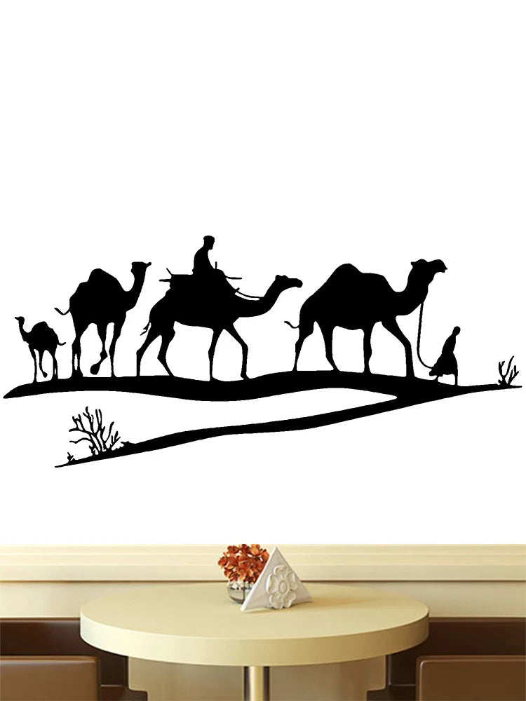 Desert by Camel Wall Decals - Vinyl Wall Sticker - Interior Home Decor Vinyl Art - Wall Decor Bedroom Living Room