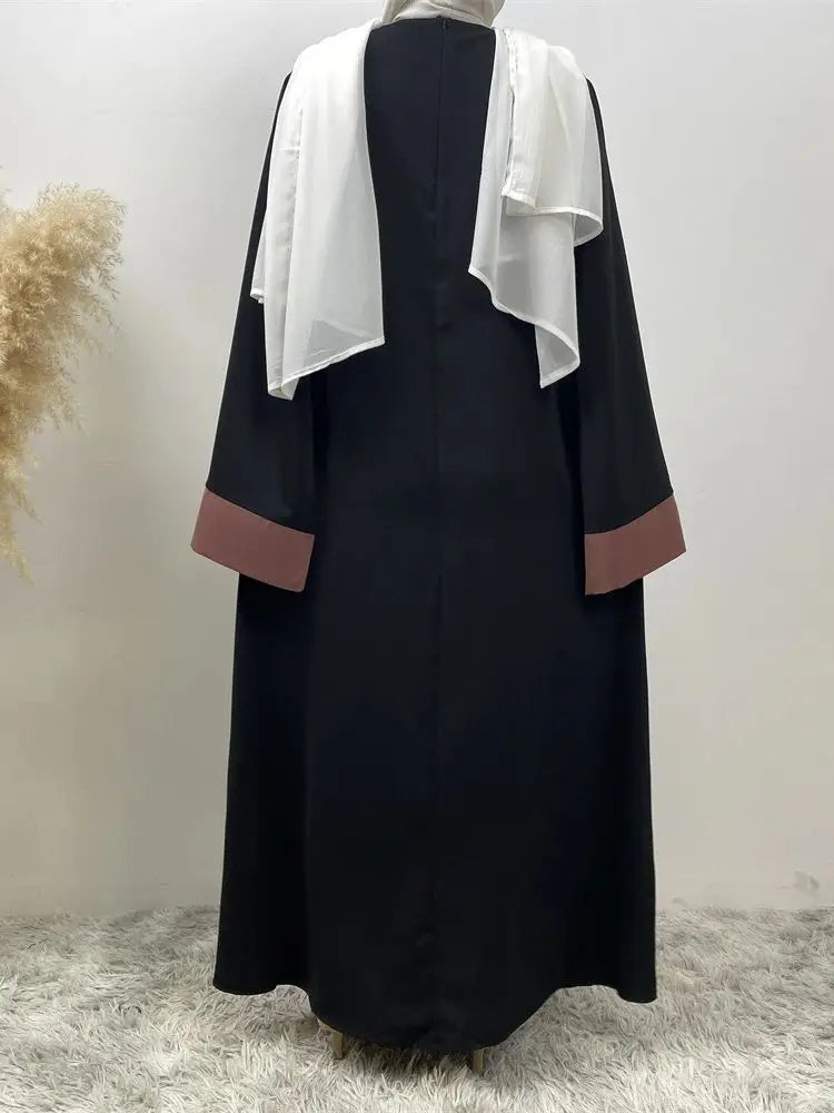 Ramadan Eid Luxury Splicing Two-Piece Style Abaya for Women – Dubai Kaftan Modest Islamic Dress Marocain Femme
