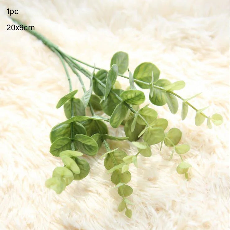 DIY Eid Mubarak Wreaths with Artificial Flower Leaves for Ramadan Kareem Islam Party Decoration Muslim Home Wall/Door Decor