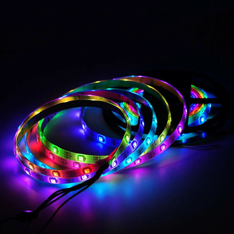 TUYA LED Strip Lights WS2812 RGBIC Addressable Strip Light with Chasing Effect Wifi USB 5V Smartlife Dreamcolor For TV Bedroom