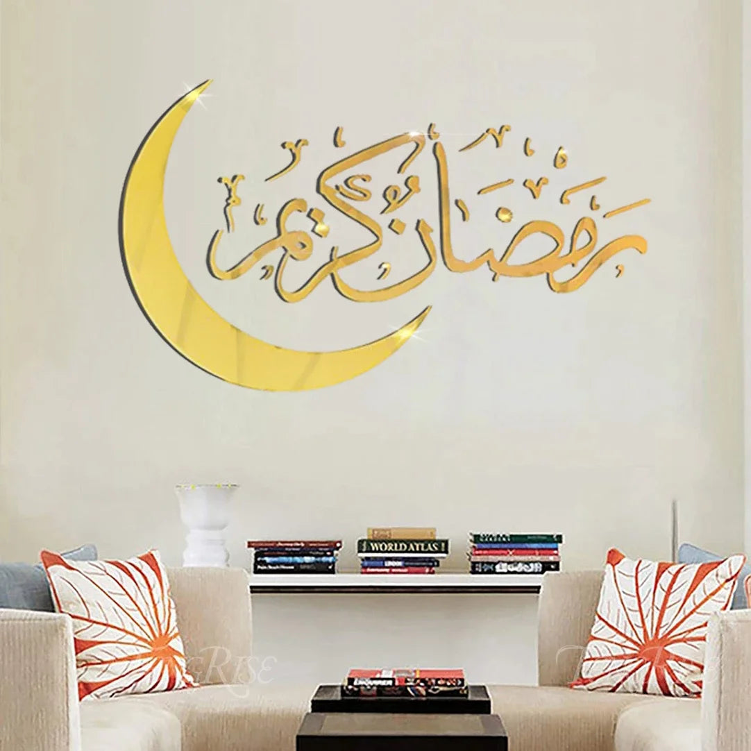Eid Mubarak 2024 Window Stickers Ramadan Decorations for Home Islamic Ramadan Kareem Muslim Party Decor Eid Mubarak Gift Al Adha