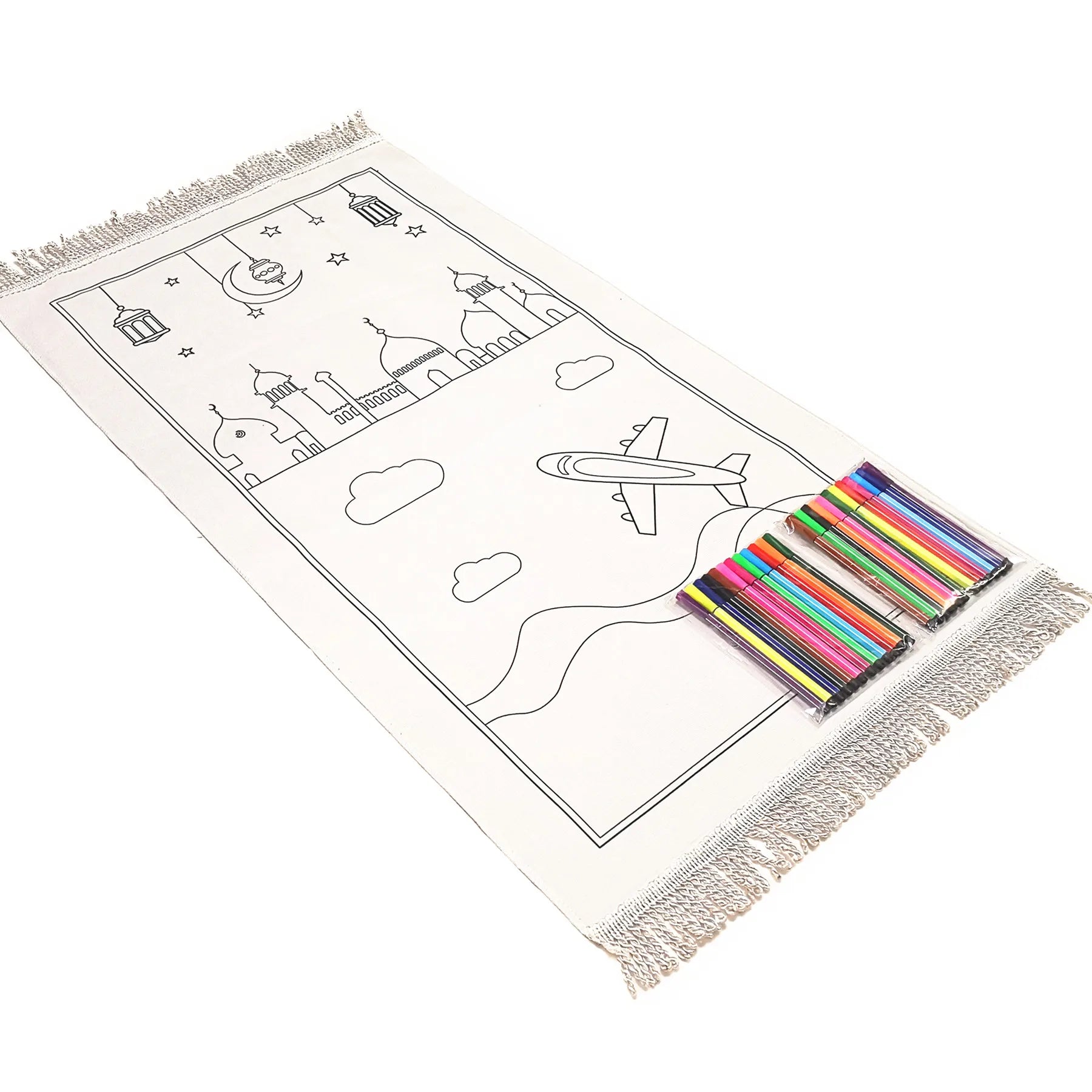 DIY Painting Muslim Prayer Mat for Kids Children Prayer Rug