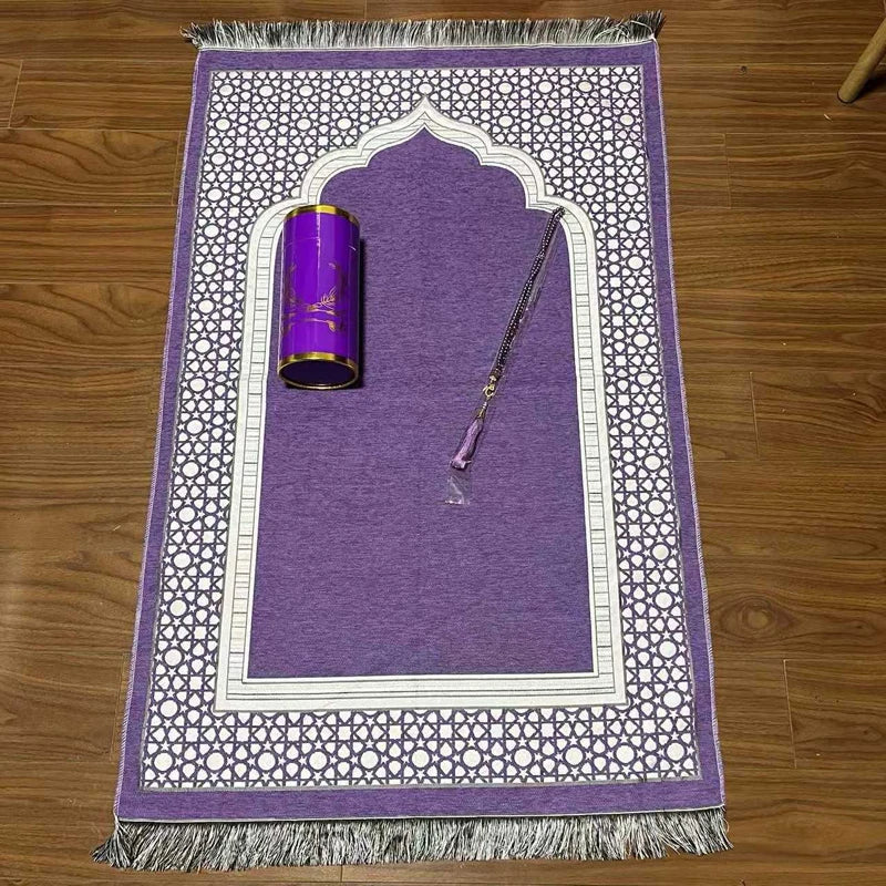 110x70cm Prayer Mat Set Prayer Rug Islamic Muslim Travel Worship Blanket Outdoor Portable Muslim Pray Mat Ramadan Gifts2025