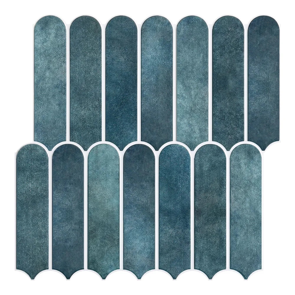 1/10pcs 3D Decorative Tile Stickers, 3D Fish Scale Textures, Matte 30cm x 30cm, Water and Mold Resistant, for Kitchen Bathroom W