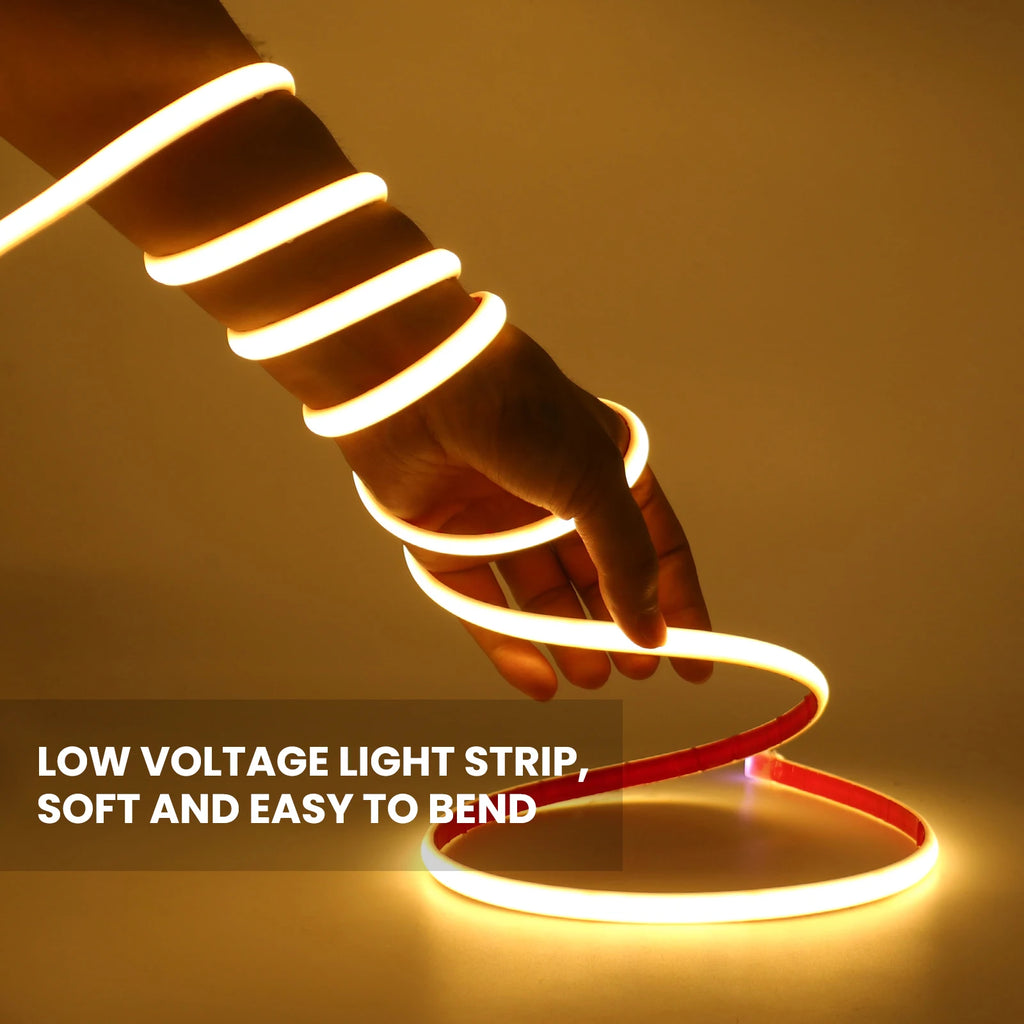 IP68 Waterproof COB LED Strip Light DC 12V 24V 320LEDs/m Red Blue Green White Linear Flexible Neon Lights for Room Garden Decor