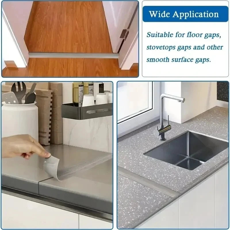 5cm PVC Wood Floor Transition Strip Edge Closing Strip Self-adhesive Seam Strip Flat Buckle Dge Pressing Threshold strip