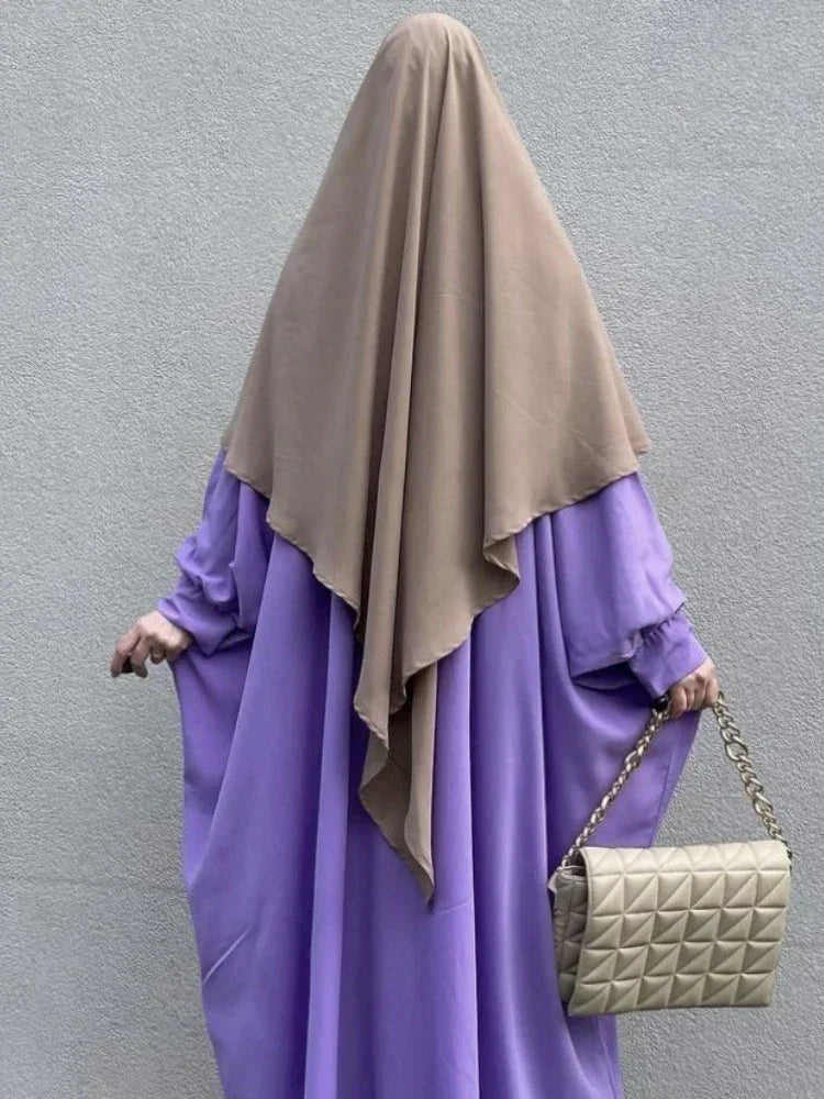 Eid Prayer Garment Hijab Long Khimar Ramdan Muslim Long Headcarf Women One Piece Jubha Islamic Hijabs Musulman Dejellab 2026