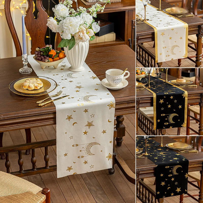 Eid Mubarak Table Runner Cloth Ramadan Party Decorations Eid Al-Fitr Eid Al-Adha Dinner Table Cloth Festive Atmosphere Decor