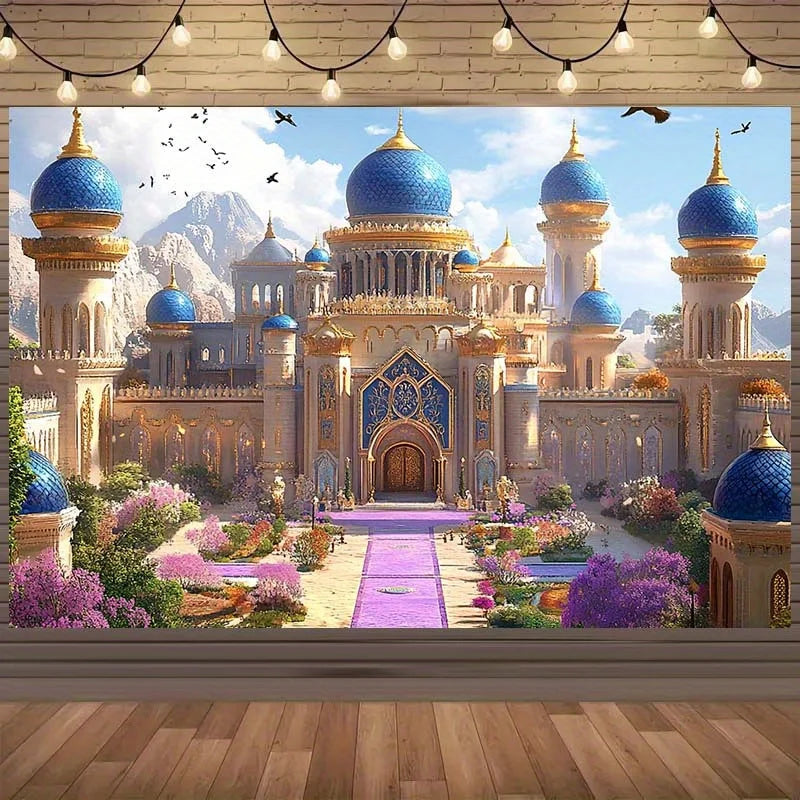 VIKAMA Elegant Eid al Fitr Party Background Banner Islamic Decoration Background Ramadan Culture Arab Night Party Decoration